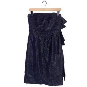 Shimmer Strapless Ruffled Cocktail Dress Size 6